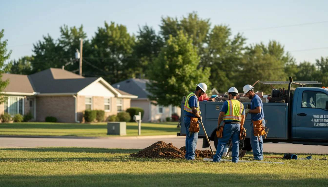Residential water line and bathroom plumbing service in Jennings, LA